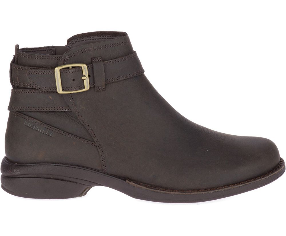 Merrell Boots Brown - Andover Bluff Waterproof - Womens 94JECOSXP